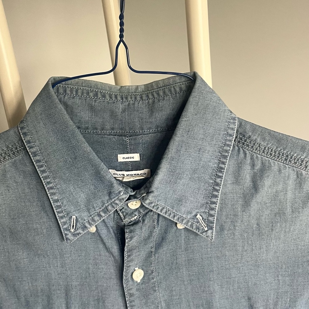 Club Monaco Men's Gray Casual Shirt